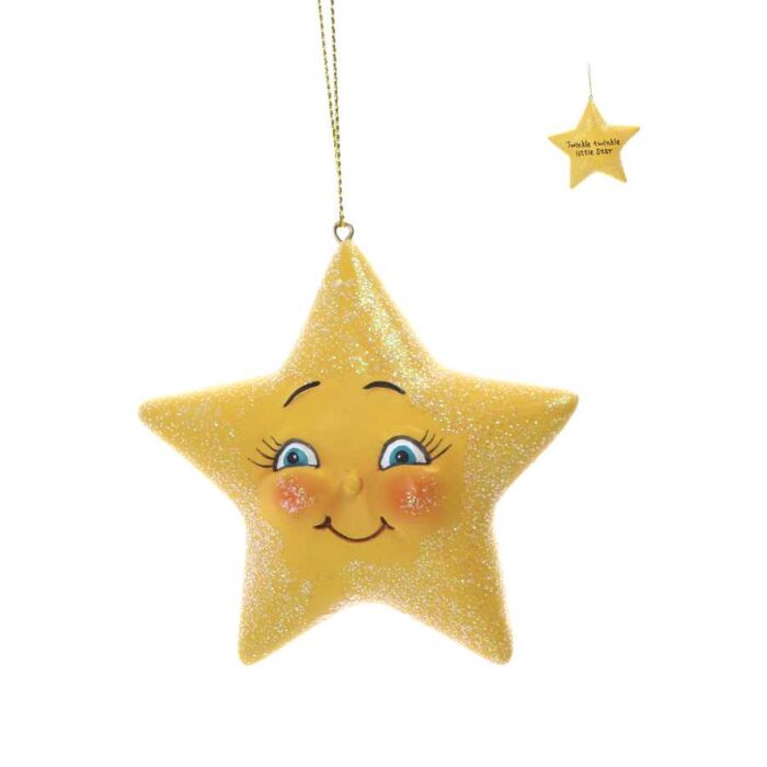 Gisela Graham Resin Twinkle Little Star Decoration-2